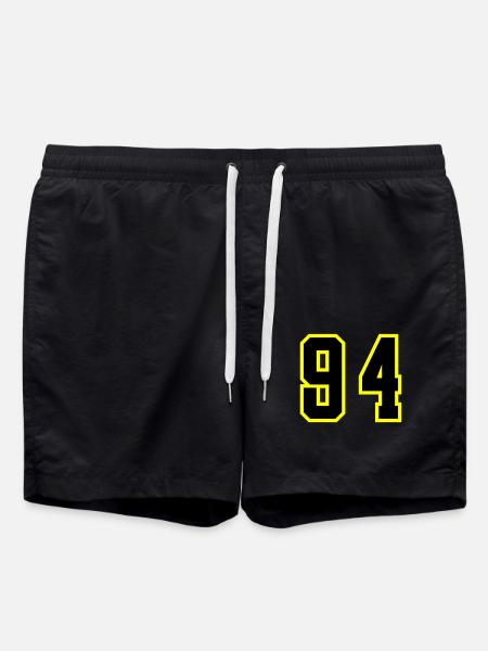 94 Number Jersey - Swim Trunks - black