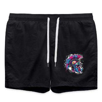 Spartan Skull Gladiator - Swim Trunks - black - Front - AI Model Male 185 light (185cm)