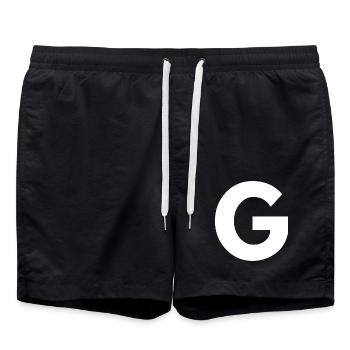 G - Swim Trunks - black - Front - AI Model Male 185 light (185cm)