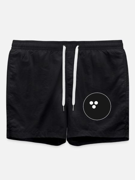 Bowling ball, bowling black - Swim Trunks - black