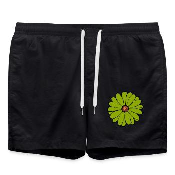 Fleur verte, fleur verte, fleurs vertes, jour de la Saint-Patrick - Short de bain - noir - Devant - AI Model Male 185 light (185cm)