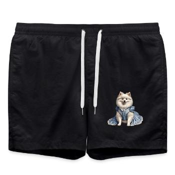Noble dog - Swim Trunks - black - Front - AI Model Male 185 light (185cm)