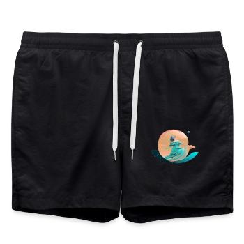 Göttin Venus - Badeshorts - Schwarz - Vorne - AI Model Male 185 light (185cm)