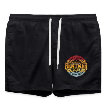 rentner 2025 eine legende - Badeshorts - Schwarz - Vorne - AI Model Male 185 light (185cm)