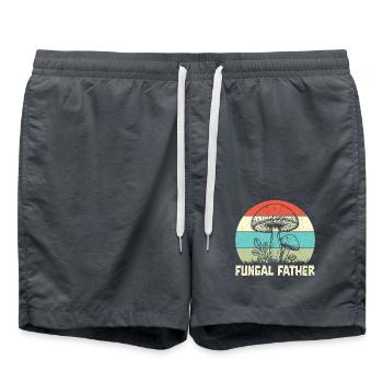 Mushroom Foraging Hunter Fungal Father Morel - Swim Trunks - anthracite - Front - AI Model Male 185 light (185cm)