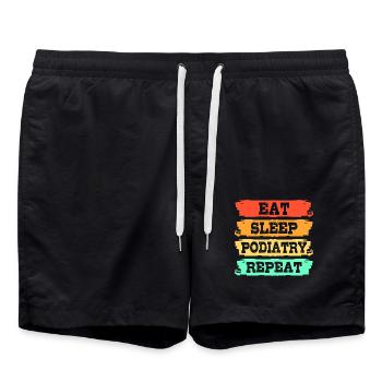 Podiatrist Foot Care Pedicure Podiatry - Swim Trunks - black - Front - AI Model Male 185 light (185cm)