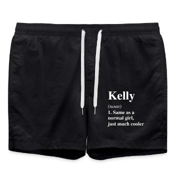 Kelly Définition Cool Nom Dire Cadeau - Short de bain - noir - Devant - AI Model Male 185 light (185cm)