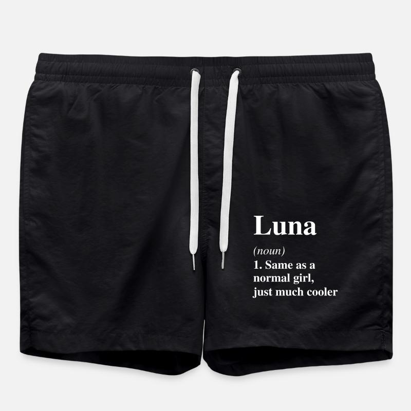 Luna Definition Cooler Name Spruch Geschenk - Badeshorts - Schwarz