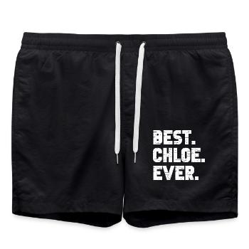 Best Chloe Ever Retro Geschenk Spruch Geburtstag - Badeshorts - Schwarz - Vorne - AI Model Male 185 light (185cm)