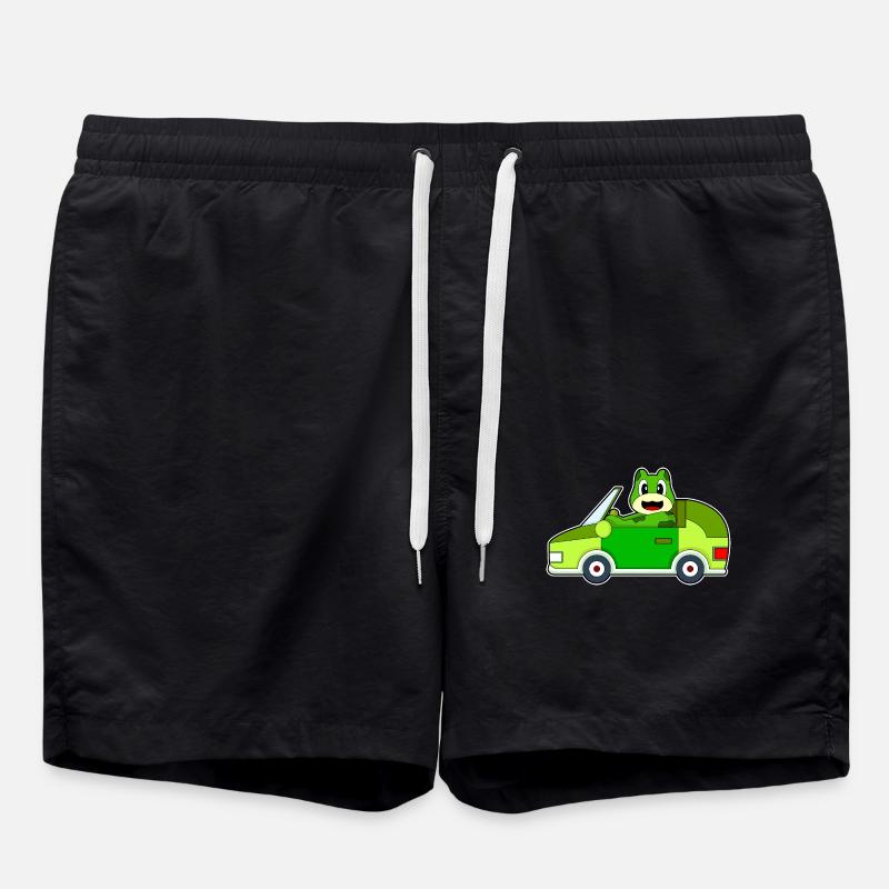 Frog Car - Swim Trunks - black