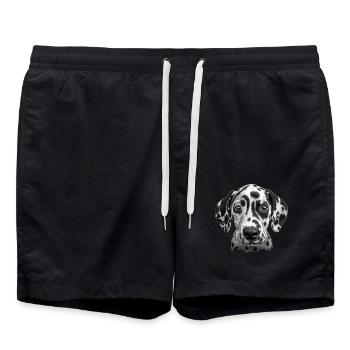 Dalmatiner - Badeshorts - Schwarz - Vorne - AI Model Male 185 light (185cm)