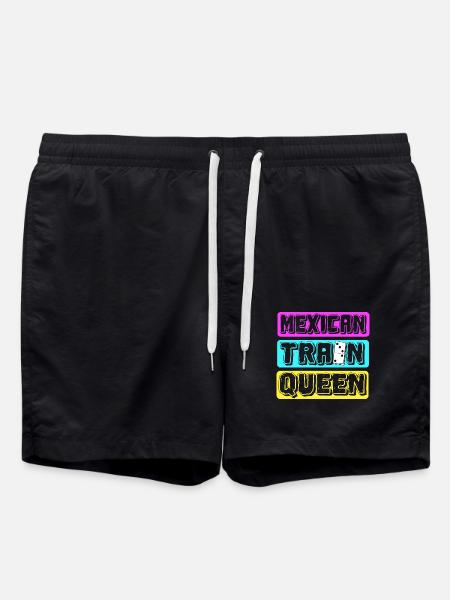 Mexican Train Domino - Swim Trunks - black