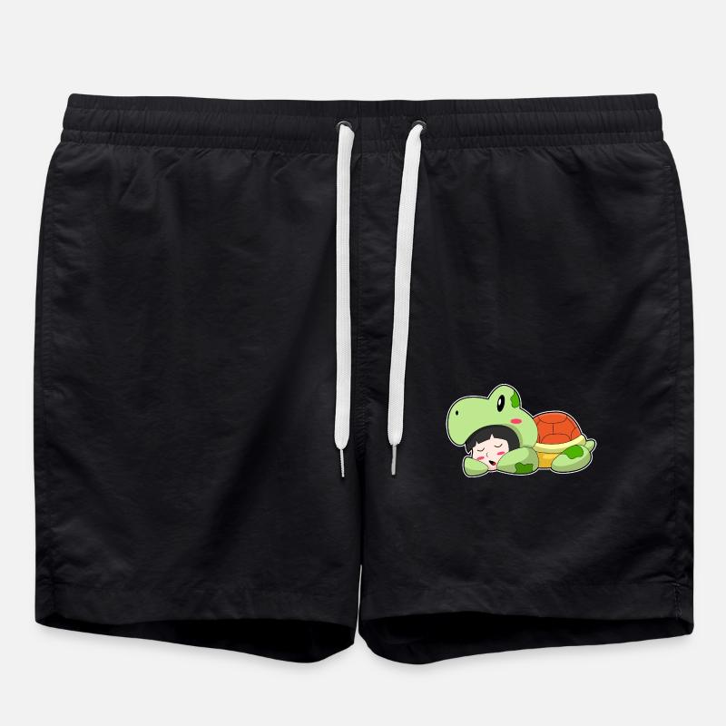 Turtle sleeping - Swim Trunks - black