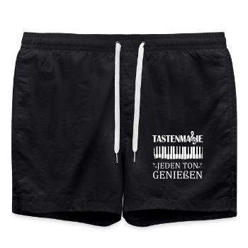 Piano Musician Keyboard Magic Piano - Swim Trunks - black - Front - AI Model Male 185 light (185cm)