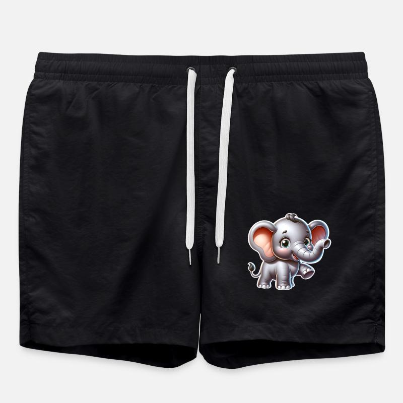 Éléphant - Short de bain - noir