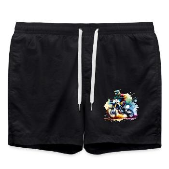 Motocross - Short de bain - noir - Devant - AI Model Male 185 light (185cm)