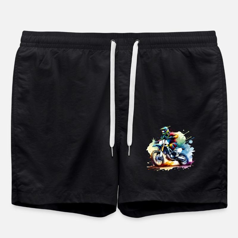 Motocross - Short de bain - noir