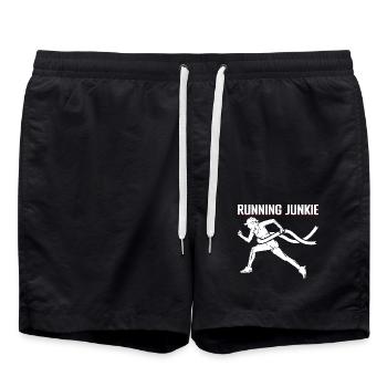 Marathon Runner Running Junkie Cadeau - Short de bain - noir - Devant - AI Model Male 185 light (185cm)