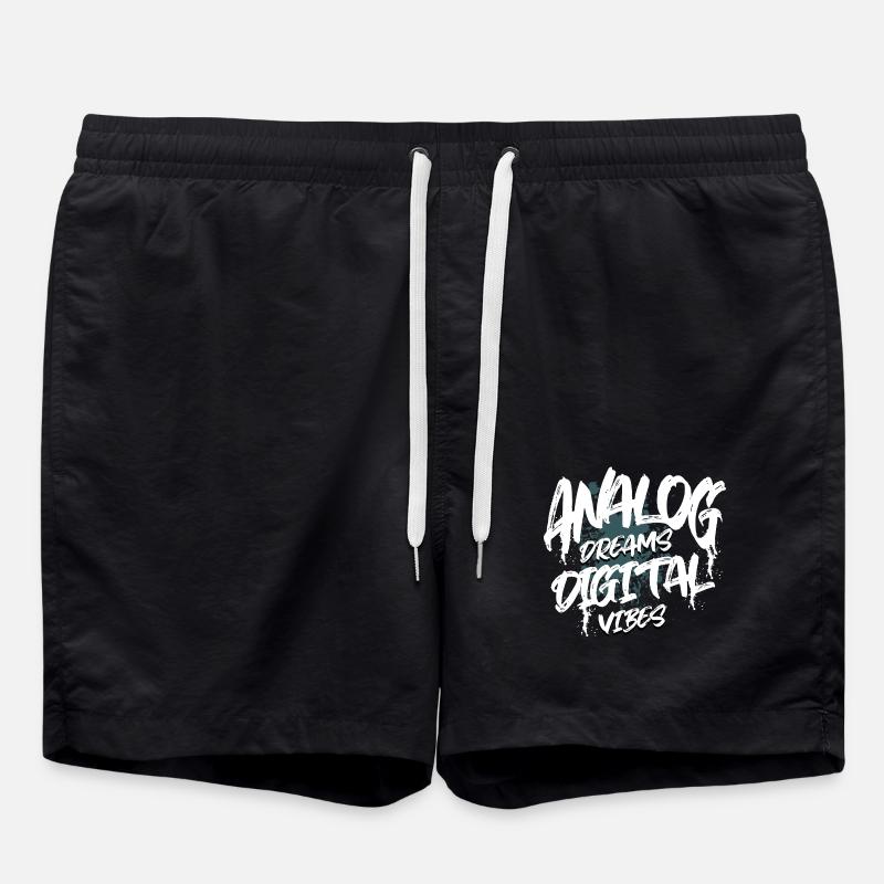 Synthesizer - Swim Trunks - black