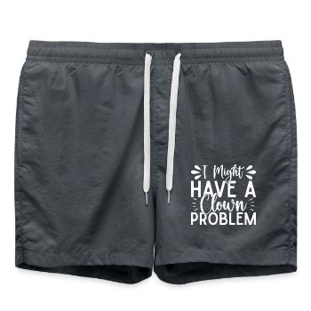 Circus Graphic I Have A Clown Problem Circus Gift - Swim Trunks - anthracite - Front - AI Model Male 185 light (185cm)