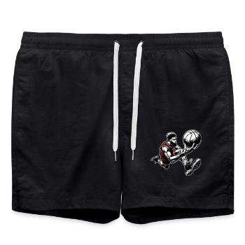 Basketball Basketballer - Badeshorts - Schwarz - Vorne - AI Model Male 185 light (185cm)