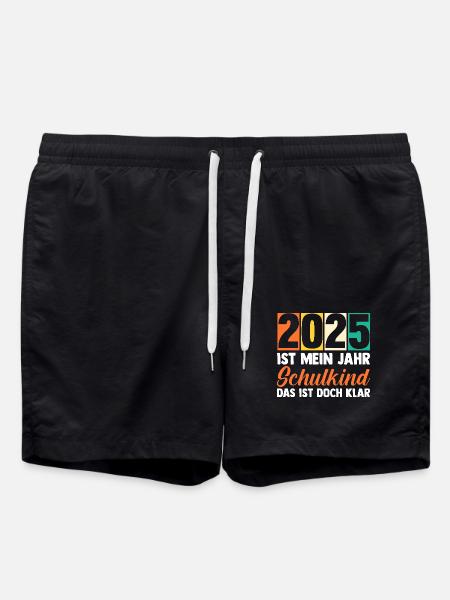 Kita Abschied Erste Klasse Einschulung 2025 - Badeshorts - Schwarz