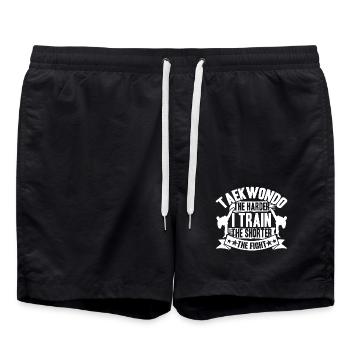 Taekwondo The Harder I Train The Shorter The Fight - Swim Trunks - black - Front - AI Model Male 185 light (185cm)