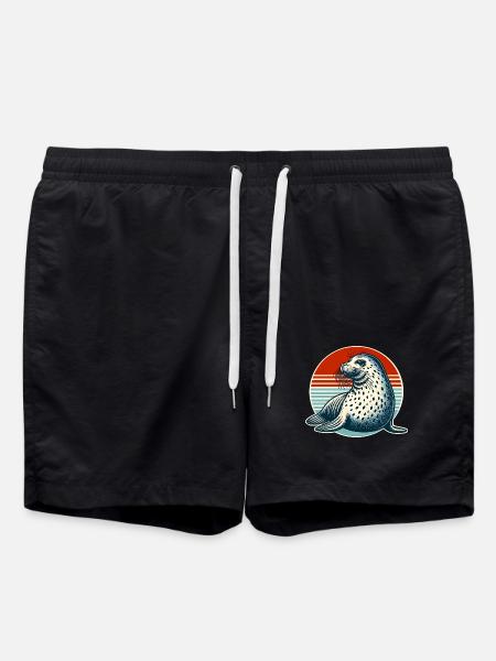 Robbe Seehund - Badeshorts - Schwarz