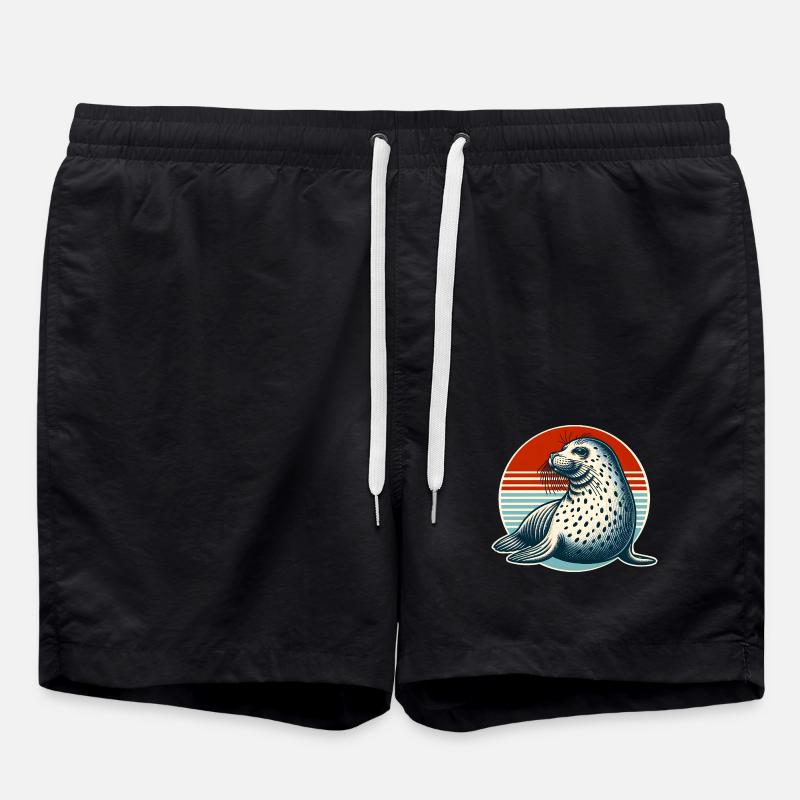 Seal seal - Swim Trunks - black