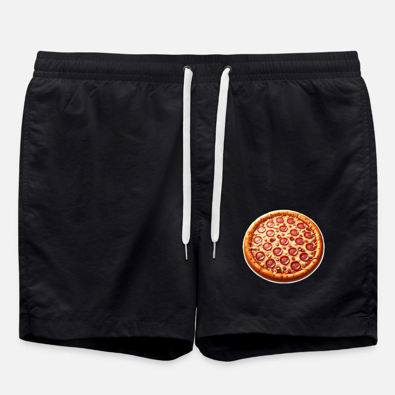 Pizza - Badeshorts - Schwarz