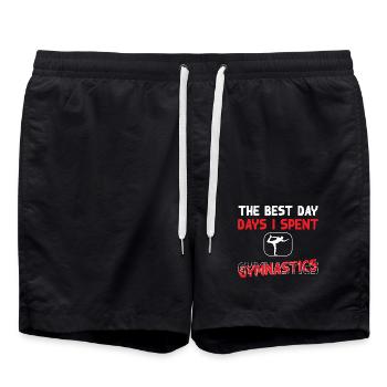 Gymnastik Training Fitness Gym - Badeshorts - Schwarz - Vorne - AI Model Male 185 light (185cm)