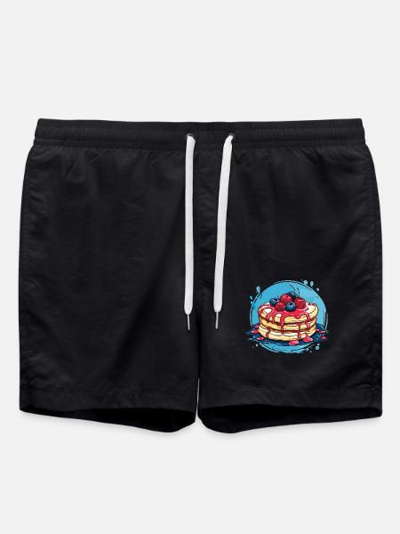Pancakes with berries - Swim Trunks - black