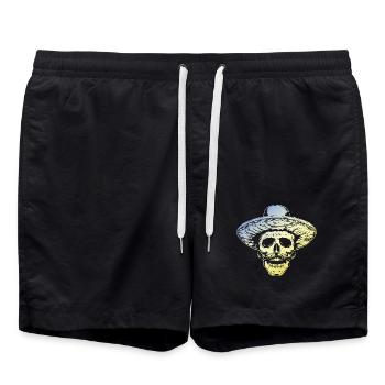 Crâne mexicain - Short de bain - noir - Devant - AI Model Male 185 light (185cm)