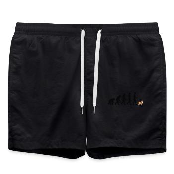 Shiba Inu - Short de bain - noir - Devant - AI Model Male 185 light (185cm)