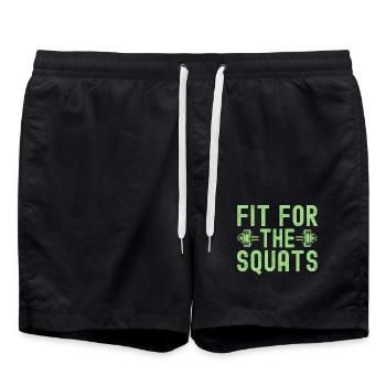 Fanatiques de fitness en forme pour les squats Calisthenics - Short de bain - noir - Devant - AI Model Male 185 light (185cm)