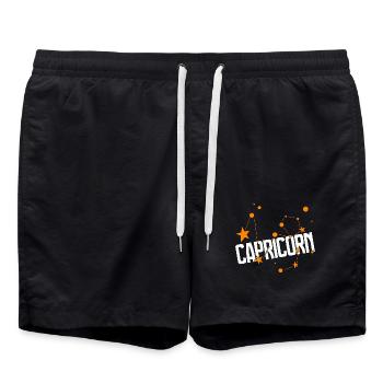 Funny Capricorn Sign Of Zodiac Horoscope Gifts - Swim Trunks - black - Front - AI Model Male 185 light (185cm)