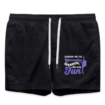 Gymnastik Training Fitness Gym - Badeshorts - Schwarz - Vorne - AI Model Male 185 light (185cm)