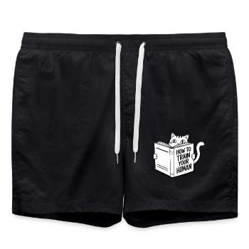 Drôle de chat - Short de bain - noir - Devant - AI Model Male 185 light (185cm)