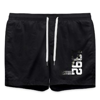 34TH BIRTHDAY LIMITED EDITION 1992 - Swim Trunks - black - Front - AI Model Male 185 light (185cm)