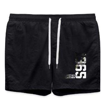 61ST BIRTHDAY LIMITED EDITION 1965 - Swim Trunks - black - Front - AI Model Male 185 light (185cm)