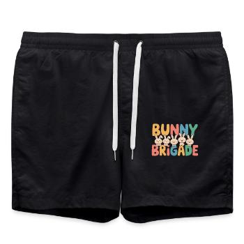 Bunnies Groups Design Bunnies Brigade - Short de bain - noir - Devant - AI Model Male 185 light (185cm)