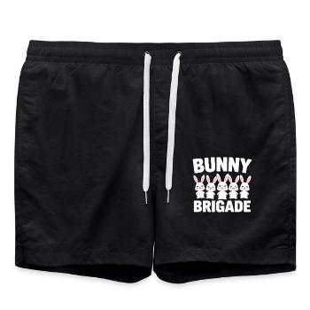 Bunnies Groups Design Bunnies Brigade - Short de bain - noir - Devant - AI Model Male 185 light (185cm)