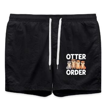 Otter Group Design Otter Order - Swim Trunks - black - Front - AI Model Male 185 light (185cm)