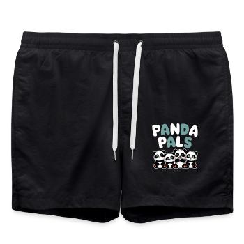 Panda Gruppen Design Panda Pals - Badeshorts - Schwarz - Vorne - AI Model Male 185 light (185cm)