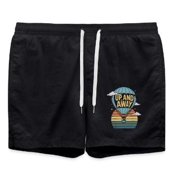 Montgolfière - Monter en hauteur et s’éloigner - Short de bain - noir - Devant - AI Model Male 185 light (185cm)