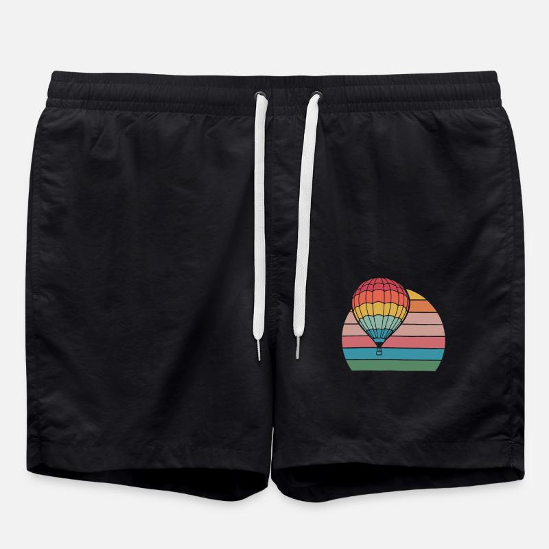 Montgolfière Rétro Sunset - Short de bain - noir