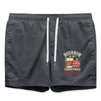 Le bourbon, c’est mon de Noël - Short de bain - charbon - Devant - AI Model Male 185 light (185cm)