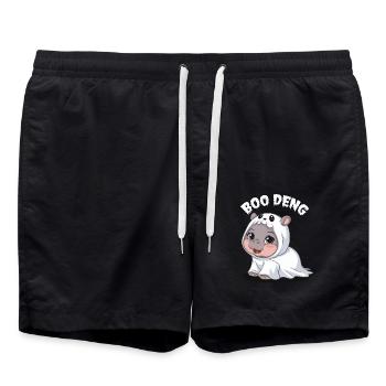 Niedliches Hippo Boo Deng Kostüm für Kinder - Badeshorts - Schwarz - Vorne - AI Model Male 185 light (185cm)