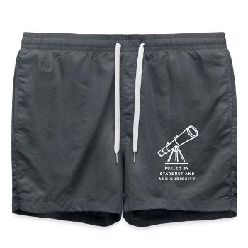 Von Sternenstaub Und Neugier Getrieben - Badeshorts - Anthrazit - Vorne - AI Model Male 185 light (185cm)