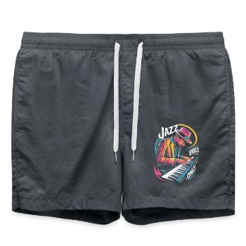 Jazz Vibes Only Musician Piano Art - Swim Trunks - anthracite - Front - AI Model Male 185 light (185cm)